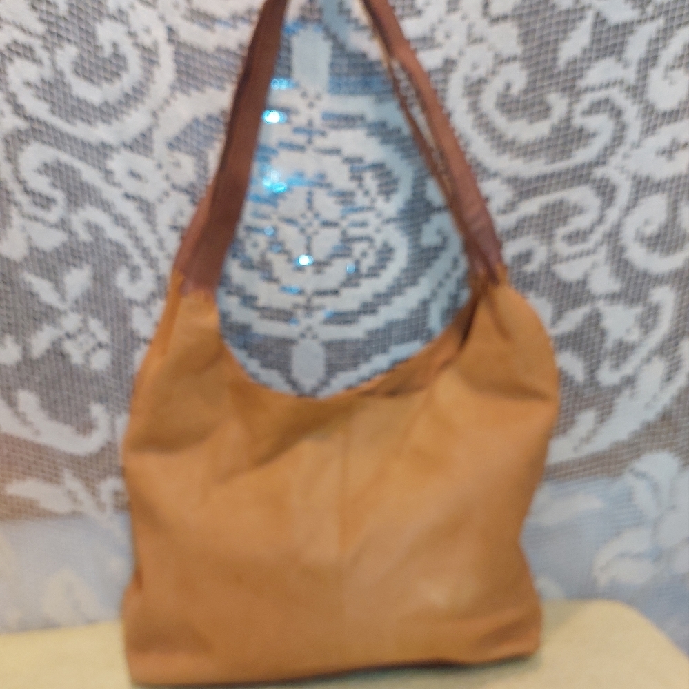 The Sak Tan Leather Shoulder Bag